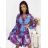 Summer long sleeve flowered women's dress (UNI S / L) ITALIAN FASHION IMK20150