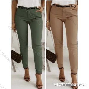 Elegant Long Leatherette High Waist Pants Women (S-XL) ITALIAN FASHION IMWA216601