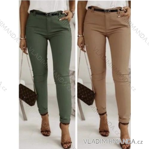 Elegant Long Leatherette High Waist Pants Women (S-XL) ITALIAN FASHION IMWA216601