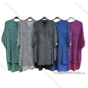 Shirt Dress 3/4 Long Sleeve Ladies (UNI S / L) ITALIAN FASHION IM420203