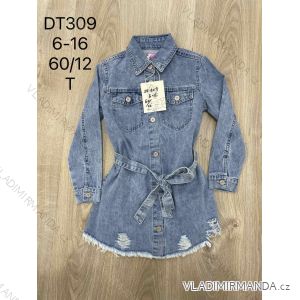 Denim dress with belt children adolescent girls (4-12 years) SAD SAD20DT194