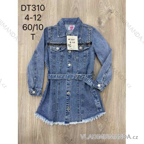 Denim dress with belt children adolescent girls (4-12 years) SAD SAD20DT194