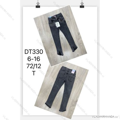 Jeans with bib children adolescent girls (4-12 years) SAD SAD20DT175