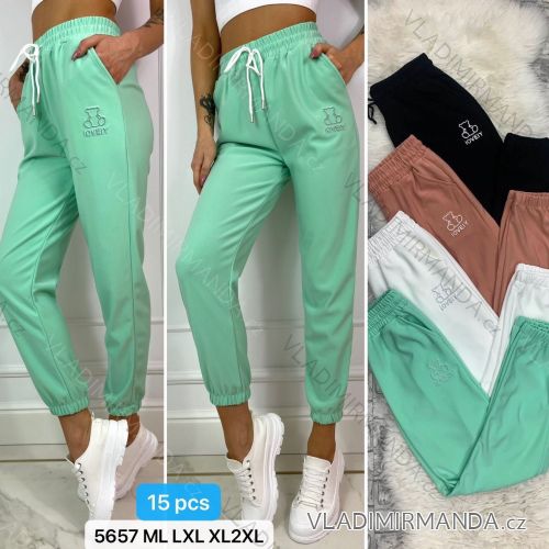 Women's long velvet sweatpants (S-XL) TURKISH FASHION TMWL20633