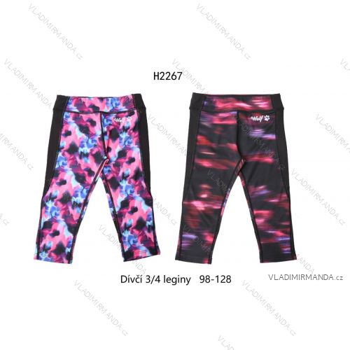 Leggings 3/4 short children's girls (98-128) WOLF H2047