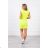 Neon yellow dress with frill at the sleeve