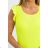 Neon yellow dress with frill at the sleeve