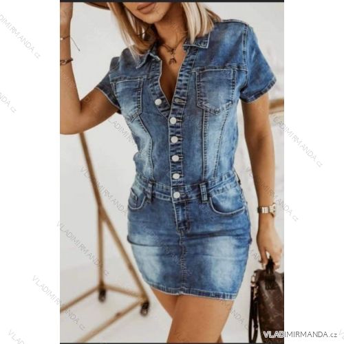 Denim short sleeve dress women (s-xl) GOURD MA120GD6047-J