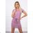 Viscose dress tied at the waist with short sleeves, dark pink
