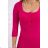 Dress with a fuchsia neckline