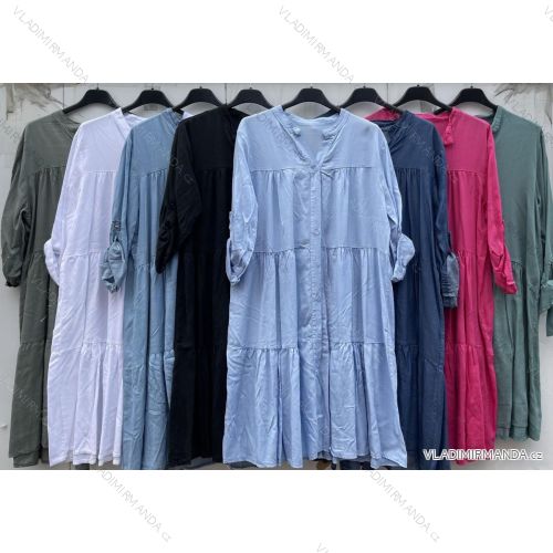 Summer Shirt Dress Long Sleeve Oversize Women's (S / M ONE SIZE) ITALIAN FASHION IMWM216078