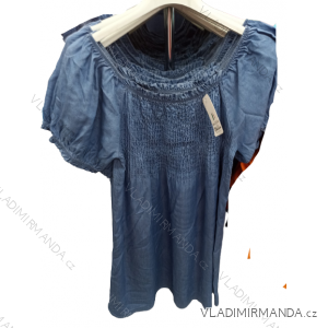 Denim short summer dress straps women (uni s / l) ITALIAN FASHION IM720103