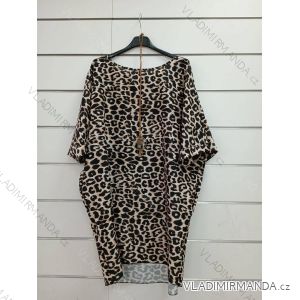 Women's Oversized Short Sleeve Dress Leopard (S / M ONE SIZE) ITALIAN FASHION IMWY221587