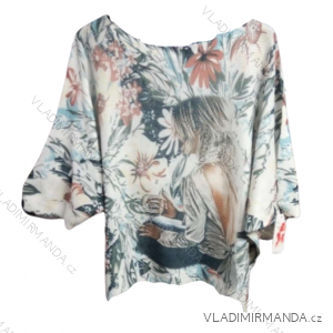 Women's oversize sweater with print (M / L ONE SIZE) ITALIAN FASHION IMB22CAROL