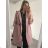 Coat Women's Long Jacket (S / M / L ONE SIZE) ITALIAN FASHION IMC21697 L / XL black