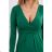 Green dress with cut-off under the bust