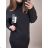 Women's long sleeve sweater (S -M -L ONE SIZE) Italian fashion IM820057 black xl/2xl one size