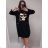 Women's Long Sleeve Hoodie Dress (S / M ONE SIZE) ITALIAN FASHION IMWA216095