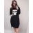 Women's Long Sleeve Hoodie Dress (S / M ONE SIZE) ITALIAN FASHION IMWA216095