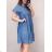 Denim short summer dress straps women (uni s / l) ITALIAN FASHION IM720103