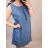 Denim Long Summer Women's Strapless Dress (S / M ONE SIZE) ITALIAN FASHION IM721175 L / XL <p>blue</p>