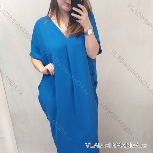 Šaty oversize krátký rukáv dámské (L/XL/2XL/3XL ONE SIZE) ITALSKÁ MÓDA IMD22139