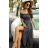 Women's Long Flared Dress Carmen Shoulders (S / M ONE SIZE) ITALIAN FASHION IMWA221622