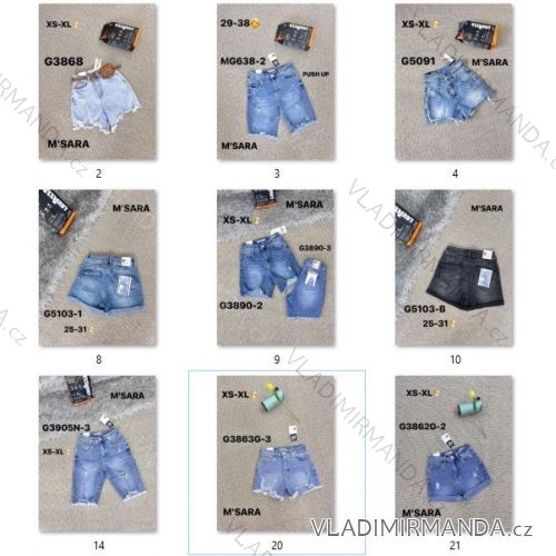 Women's denim shorts (XS-XL) CATALOG M.SARA MSR22shorts