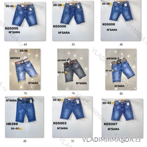 Jeans shorts for men (30-38) CATALOG M.SARA MSR22KRATASYM