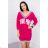 V-neck Paris Fuchsia dress