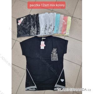 Tričko krátký rukáv dámské (S-XL) TURECKÁ MÓDA TMWG22G5325