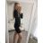 Women's Long Sleeve Line-up Dress (uni S / M) Fame Fashion IMT18929 Black S / M one size red