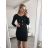 Women's Long Sleeve Line-up Dress (uni S / M) Fame Fashion IMT18929 Black S / M one size red