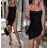 Summer short dress with straps for women (UNI S-M) ITALIAN FASHION IMM20307