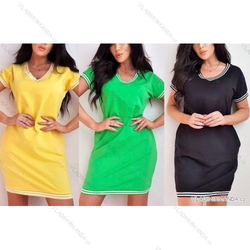 Classic Short Sleeve Dress Women (S / M / L ONE SIZE) ITALIAN FASHION IMD22476