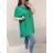 Tunika oversize krátký rukáv s přívěskem dámská nadrozměr (3XL/4XL ONE SIZE) ITALSKá MóDA IM422524/DR 3xl / 4xl Green