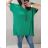 Tunika oversize krátký rukáv s přívěskem dámská nadrozměr (3XL/4XL ONE SIZE) ITALSKá MóDA IM422524/DR 3xl / 4xl Green