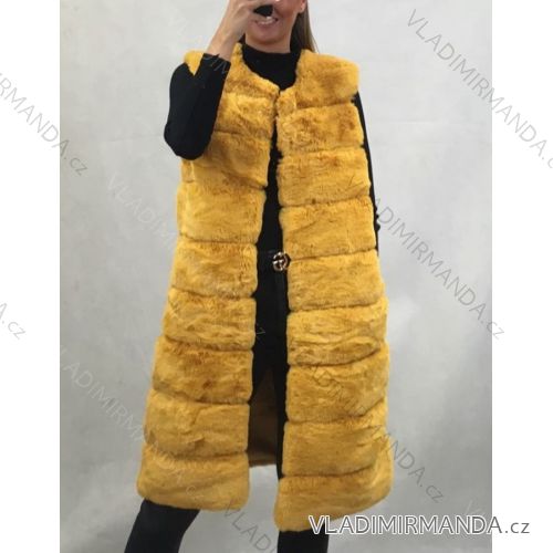 Vest fur women (uni sl) ITALIAN MODA IM119672 black S / L