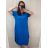 Šaty dlouhé maxi letní volnočasové krátký rukáv dámské (S/M ONE SIZE) ITALSKÁ MÓDA IMD22382