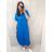 Long Maxi Summer Casual Short Sleeve Women's Viscose Dress (L/XL/2XL/3XL ONE SIZE) ITALIAN FASHION IMD22382/DR - Fuchsia Pink - 2XL/3XL