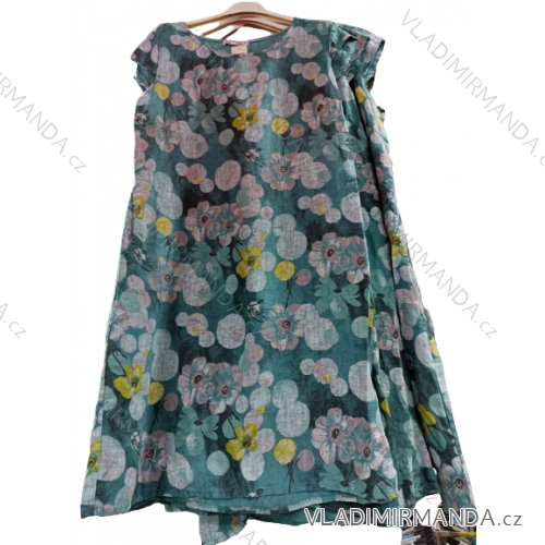 Shirt 3/4 sleeve ladies strip (4XL/5XL ONE SIZE) ITALSKÁ MÓDA IM422026