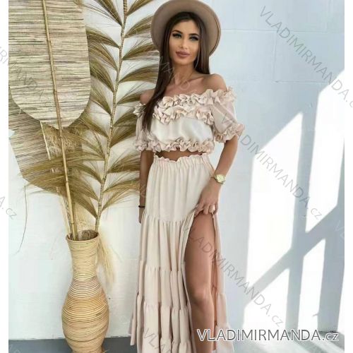 Summer top short sleeve and skirt set (S / M ONE SIZE) ITALIAN FASHION IMWY221617