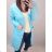 Women's cotton cardigan with hood (UNIL/2XL) ITALIAN FASHION IMD20811 blue-purple L-2XL