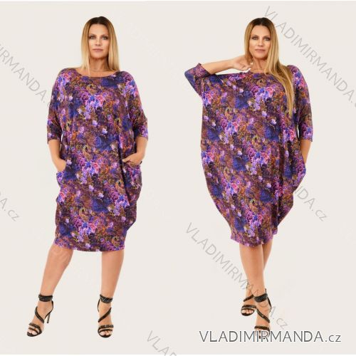 Women's short sleeve dress oversized (L-3XL) POLISH FASHION PMF20013