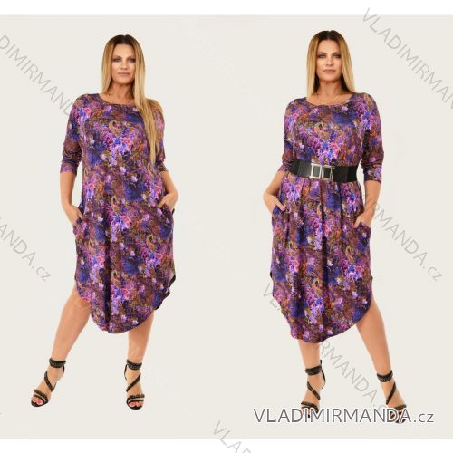 Women's short sleeve dress oversized (L-3XL) POLISH FASHION PMF20013