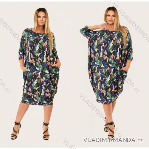 Women's short sleeve dress oversized (L-3XL) POLISH FASHION PMF20013