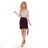 376-1 Skirt with a binding on the side - black