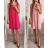 Women's Chiffon Summer Dress with Sleeveless Pendant (S / M ONE SIZE) ITALIAN FASHION IMWC222152