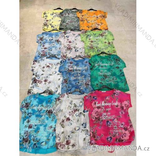 Women's T-Shirt Short Sleeve (S / M / L ONE SIZE) ITALIAN FASHION IMWC222158