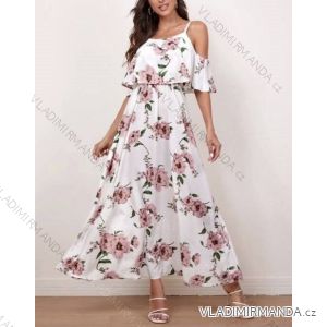 Summer long chiffon dress on women's straps (S / M / L ONE SIZE) ITALIAN FASHION IMWA222199